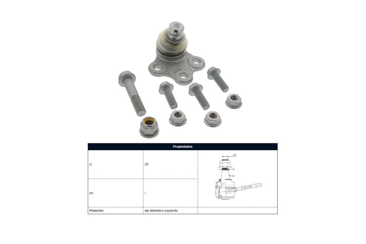 Rotula Del Renault Kangoo 18-25 Izq Rotula Del Renault Kangoo 18-25 Izq