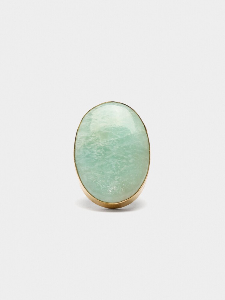 Anillo Maxi De Piedra azul
