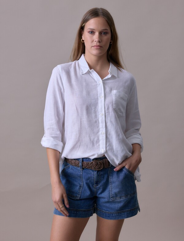 Camisa Lino BLANCO