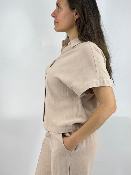 CAMISA SLOWLY 2401 BEIGE