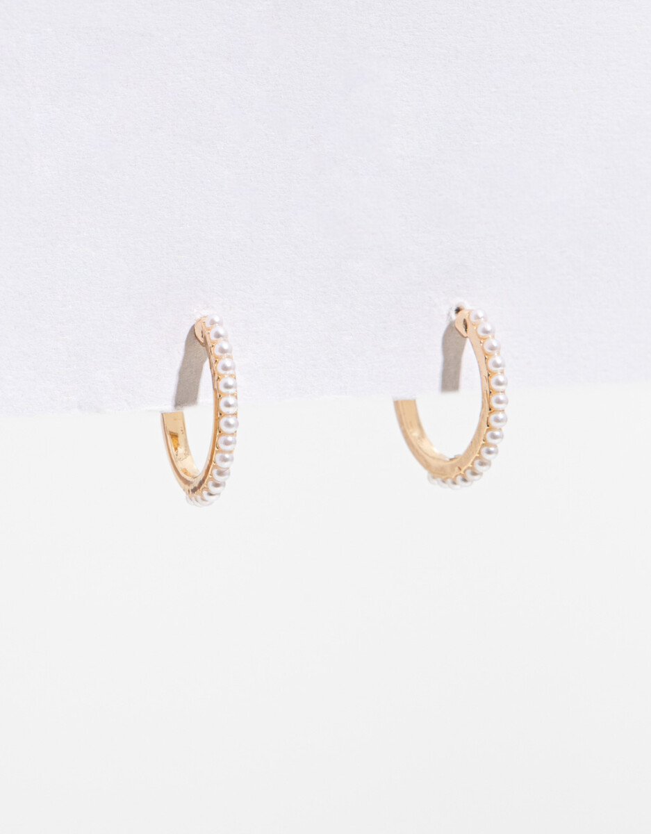 Argollas Con Perlas 