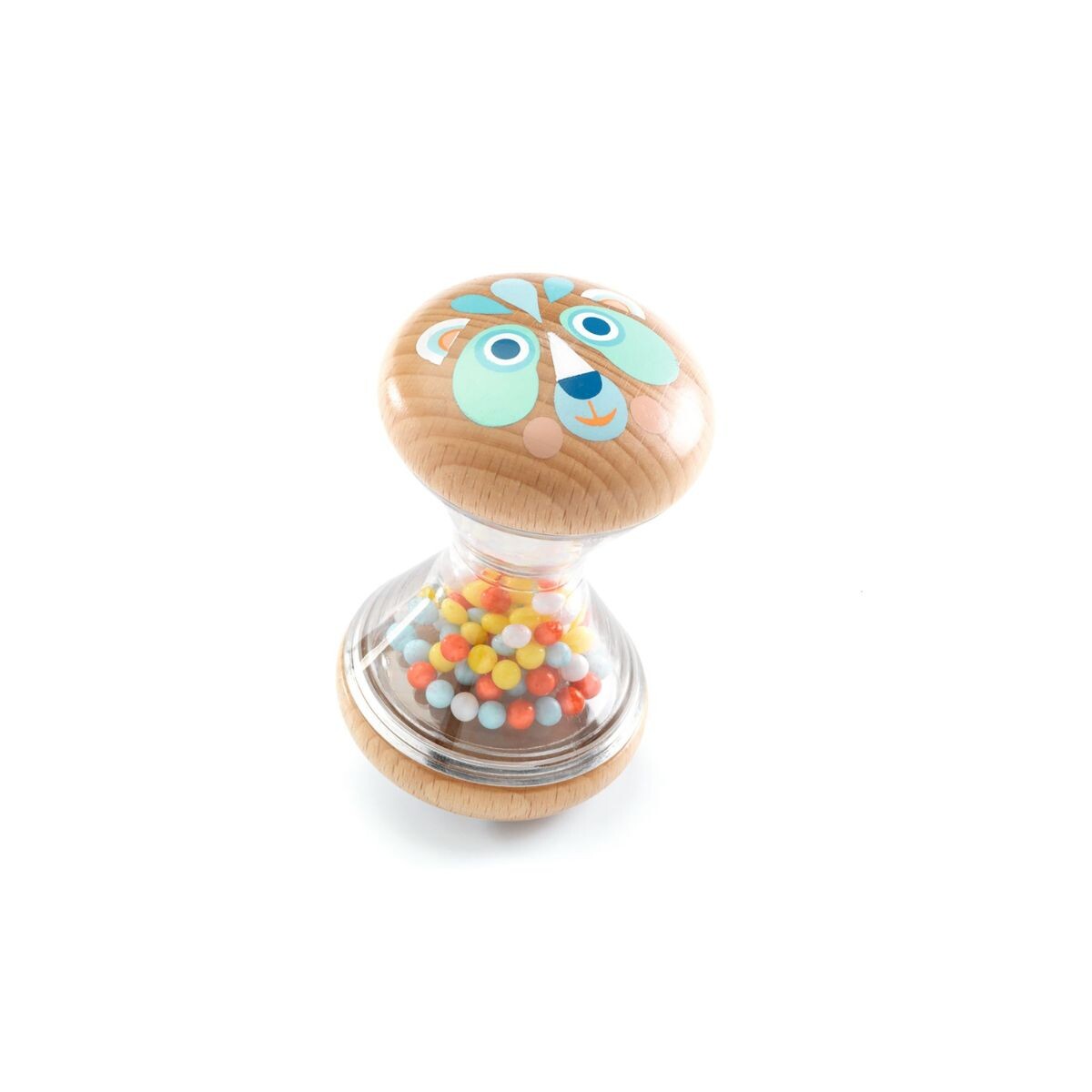 Sonajero De Madera Natural Para Bebes Djeco 3m+ 