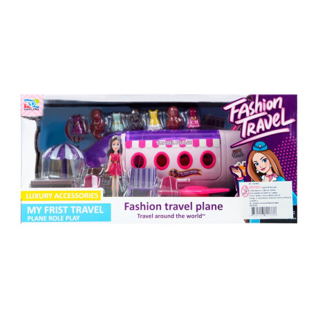 Muñeca con accesorios Fashion Travel Avion Muñeca con accesorios Fashion Travel Avion