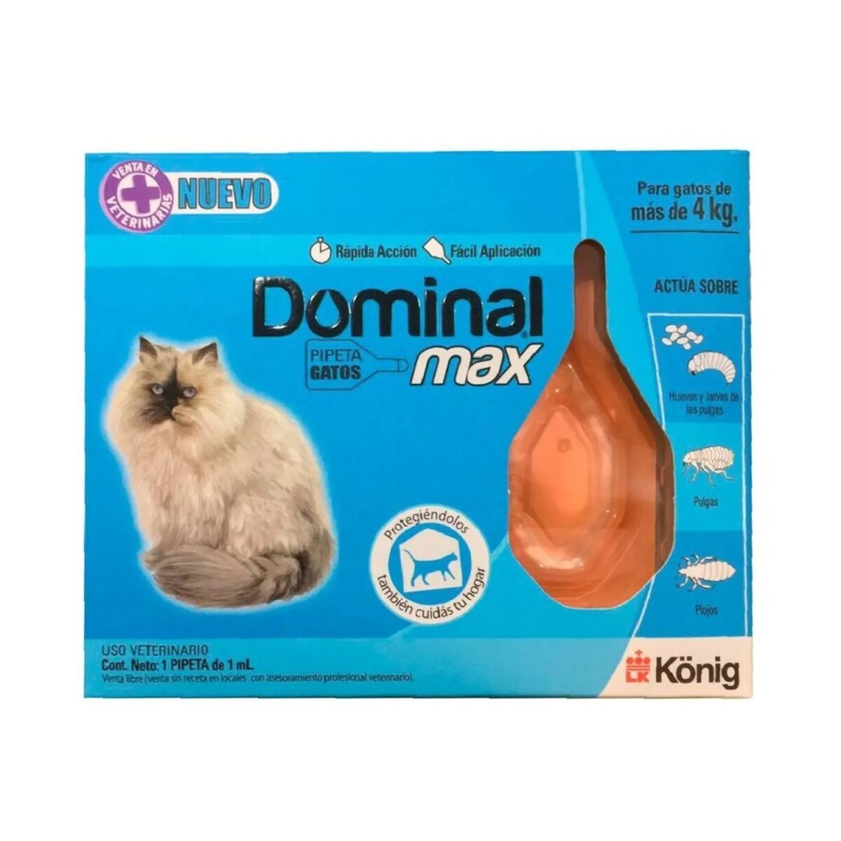 ANTIPARASITARIO KONIG DOMINAL MAX GATO +4KG 