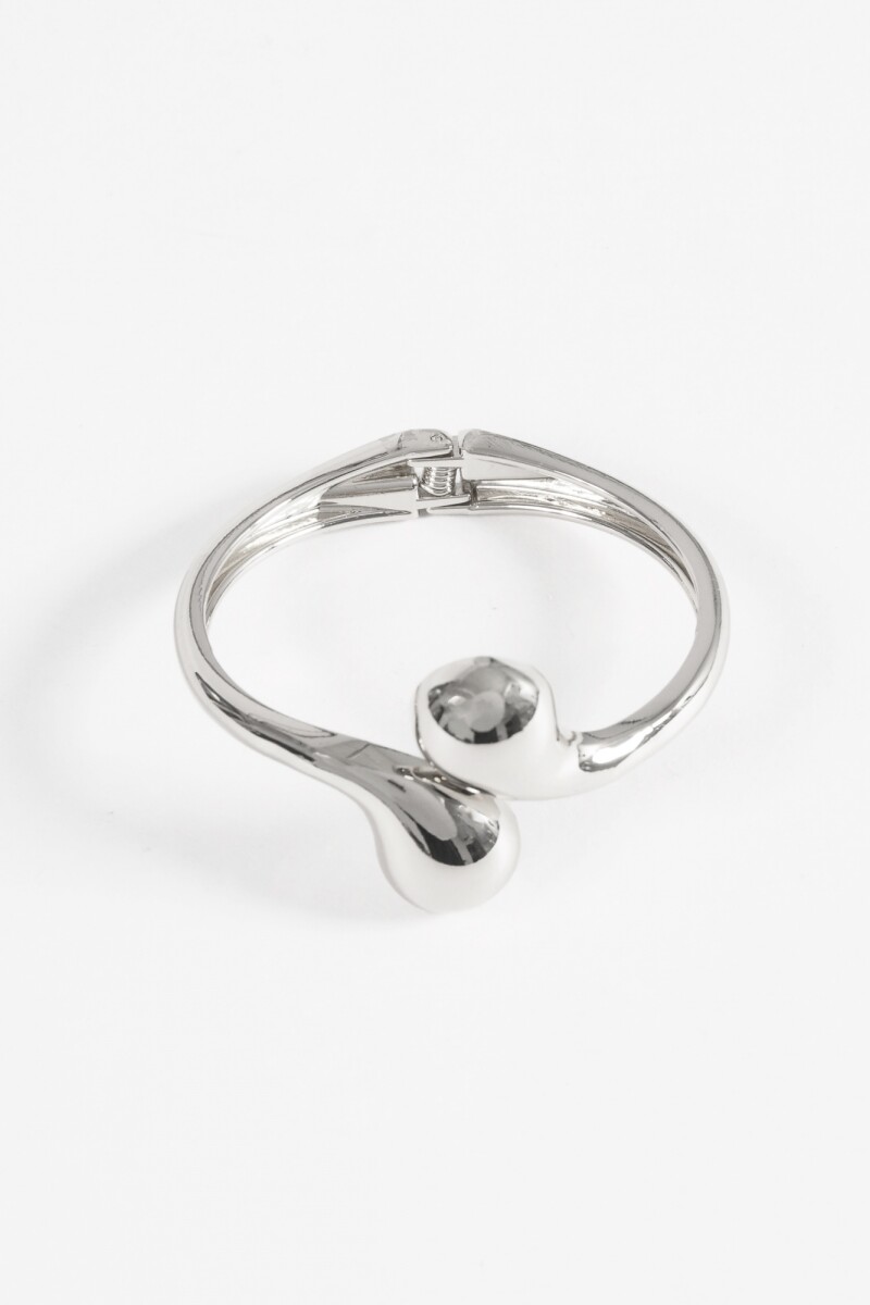 Pulsera cuff bold plateado