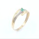 Anillo en oro 18k con esmeralda navette Anillo en oro 18k con esmeralda navette