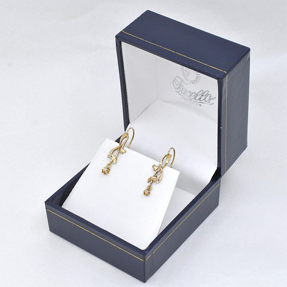 Caravanas En Oro 18K Y Brillantes Caravanas En Oro 18K Y Brillantes