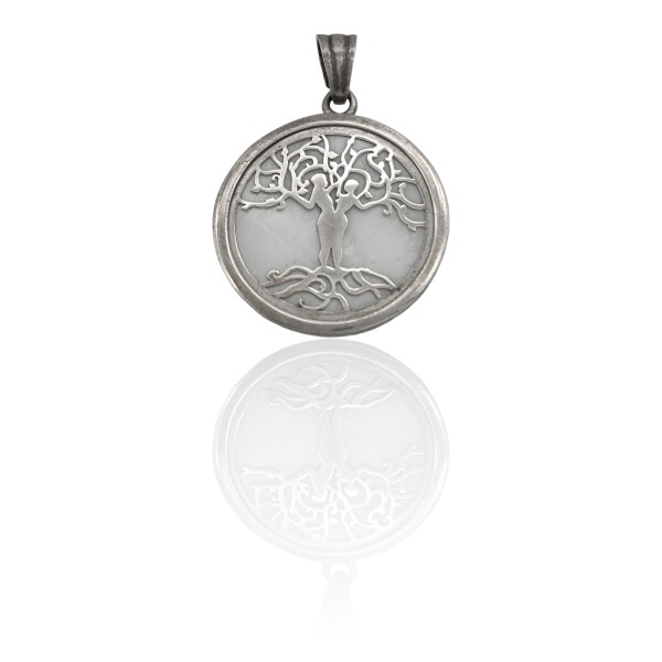 Dije Colgante Árbol de la Vida-Plata 925-Nacar-CP4290 conpiedra