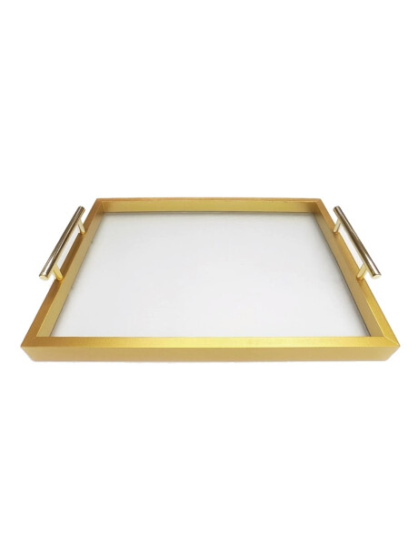 BANDEJA MDF/VIDRIO 39x29x6CM DORADO BANDEJA MDF/VIDRIO 39x29x6CM DORADO