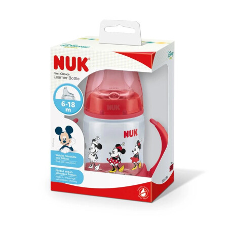 Botella Nuk First Choice 150ml, Control De Temperatura 6-18m Rojo