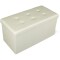 Puff Baul Houston Eco Cuero Crema