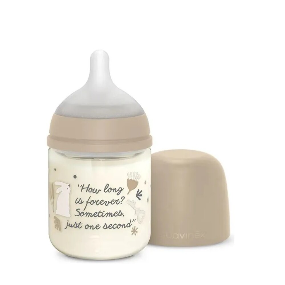 Biberon vidrio Wonder Suavinex 120ml beige