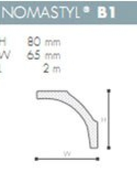 MOLDURA POLIESTIRENO NOMASTYL- B1 - 2 mts - N/A