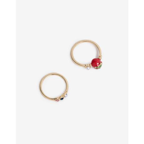 Set De Anillos Tomate Dorado