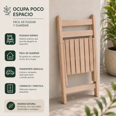 Silla Plegable Madera Eucaliptus Silla Plegable Madera Eucaliptus