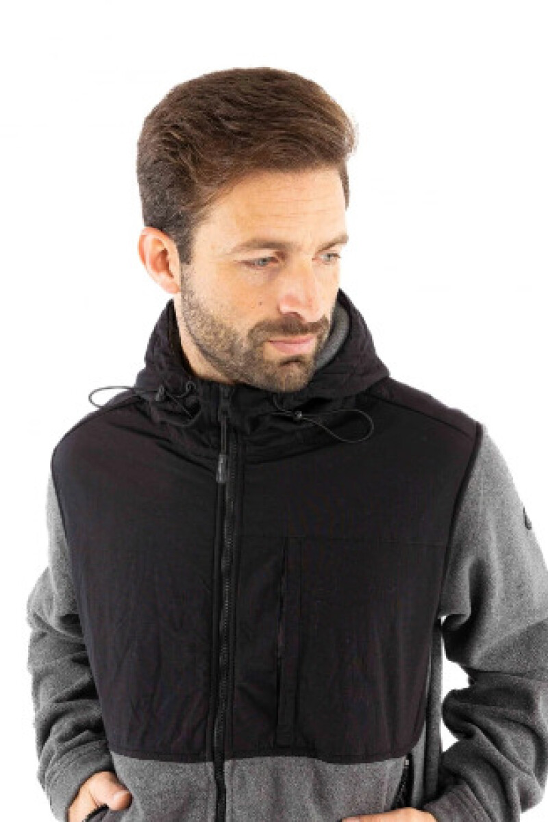 Campera Polar Kevingston Negro - Gris