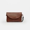 Mini Bag Viena En Cuero Liso Satinado Tabaco