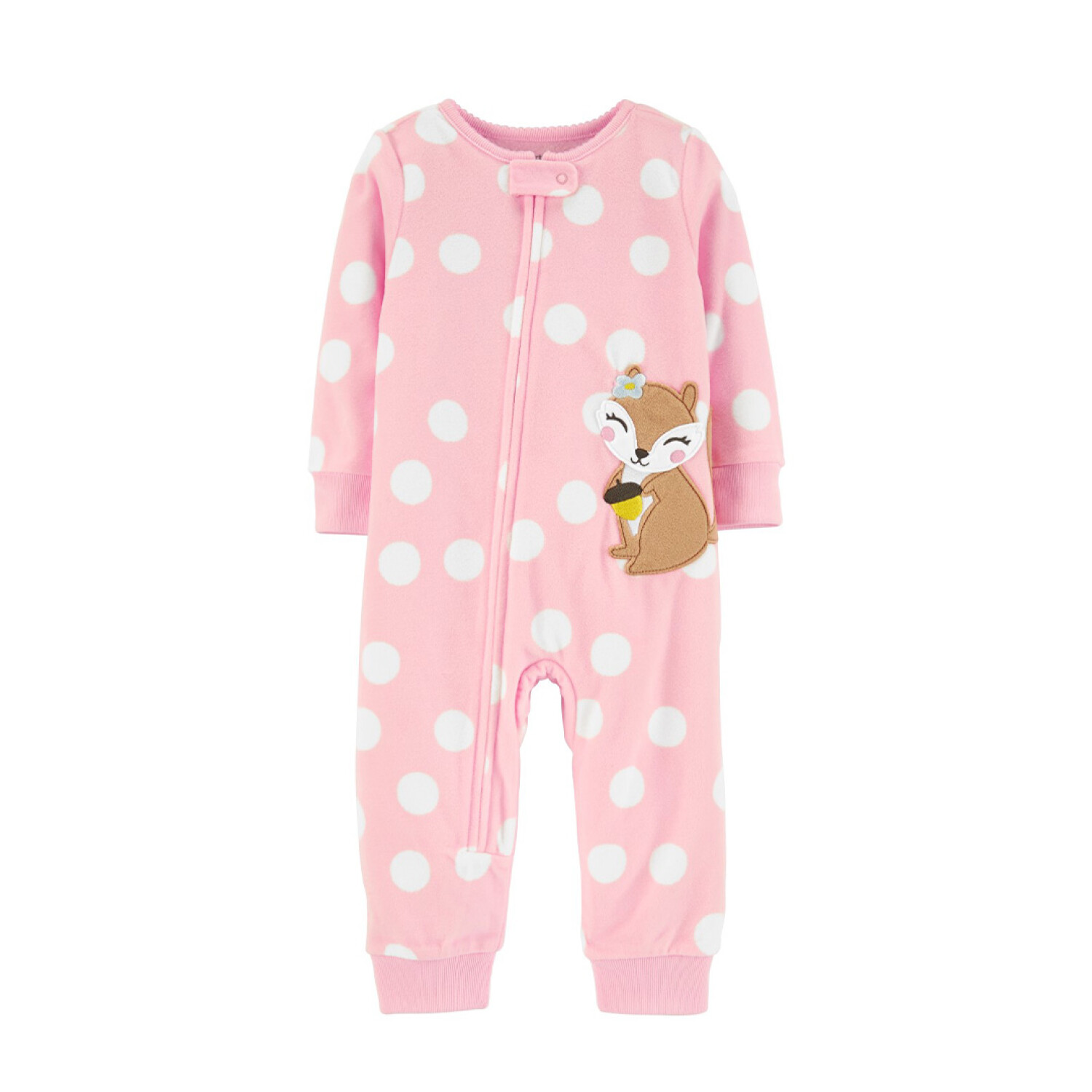 Pijama Carters Micropolar Estampa Ardilla ROSA BLANCO Universo