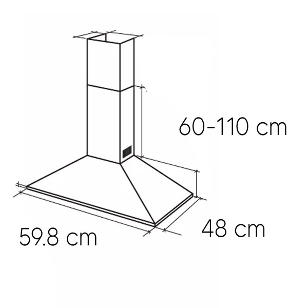 Campana Extractora Xion Xi-ec60 Inox 60 Cm CAMPANA DE COCINA XION XI-EC60 60CM