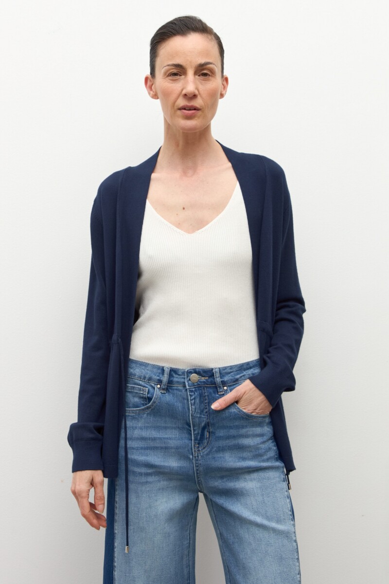 Ruana básica azul marino