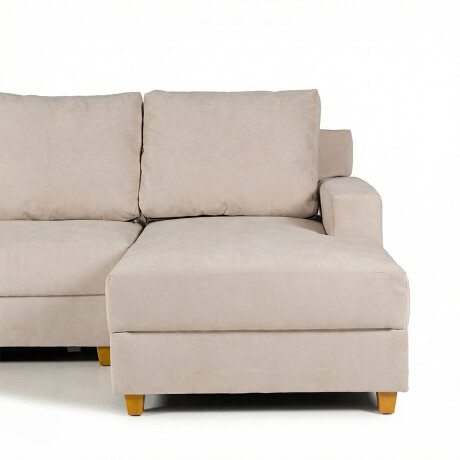 Rinconera Lucci - Tela Microfibra - Chaise derecho Berlin 02 (Beige)