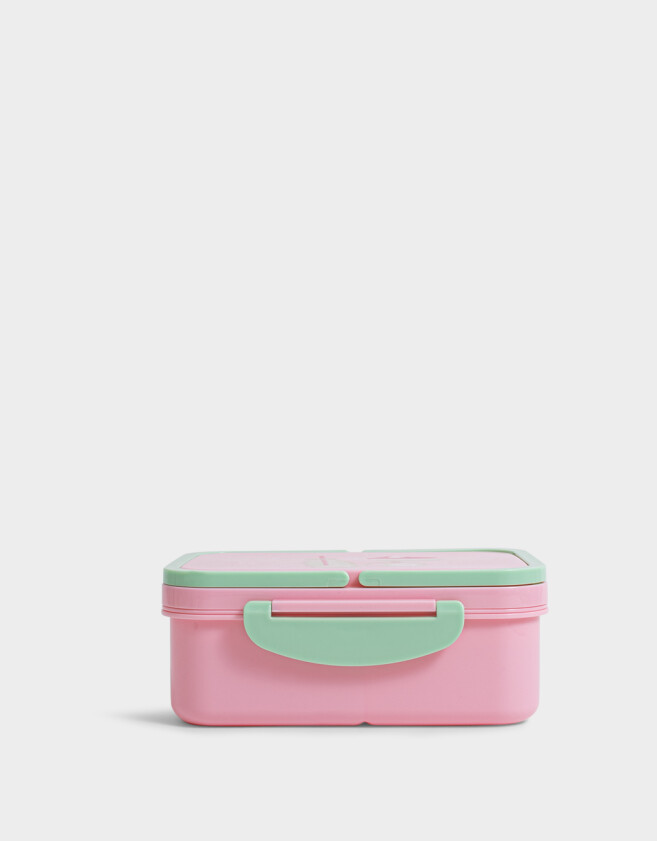 Accesorios Cocina Estampados Lunchera De Plástico - Rosa Claro