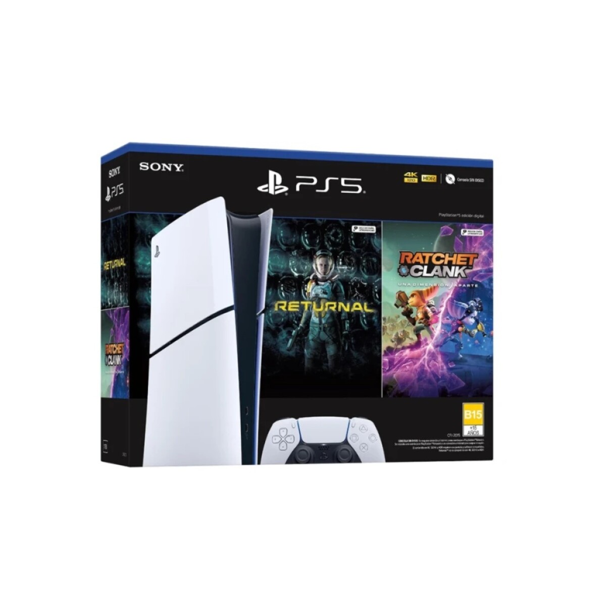 PS5 A CONSOLA SLIM DIGITAL + 2 JUEGOS 