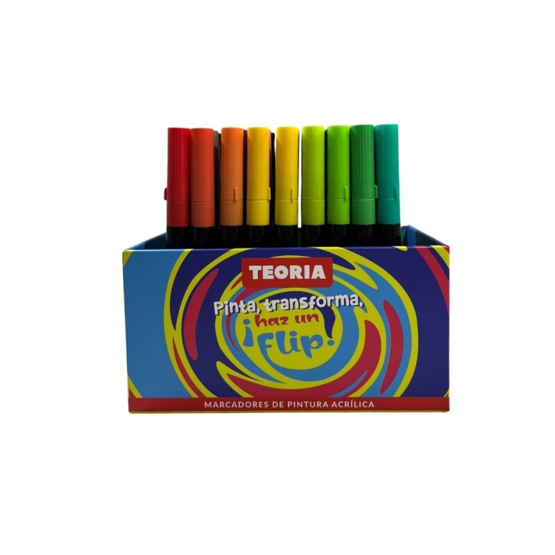 Marcadores de Pintura Acrílica Teoría Flip x36 Colores MARCADORES DE PINTURA ACRÍLICA FLIP DESKSET X 36 COLORES TEORÍA