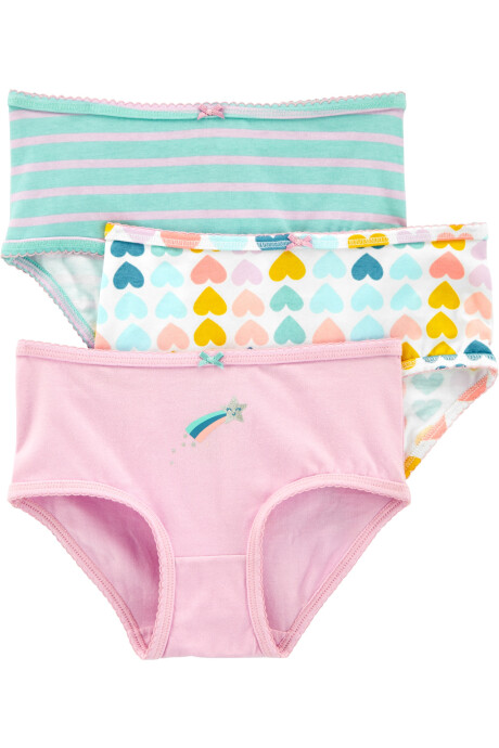Pack tres bombachas de algodón estampadas Pack tres bombachas de algodón estampadas