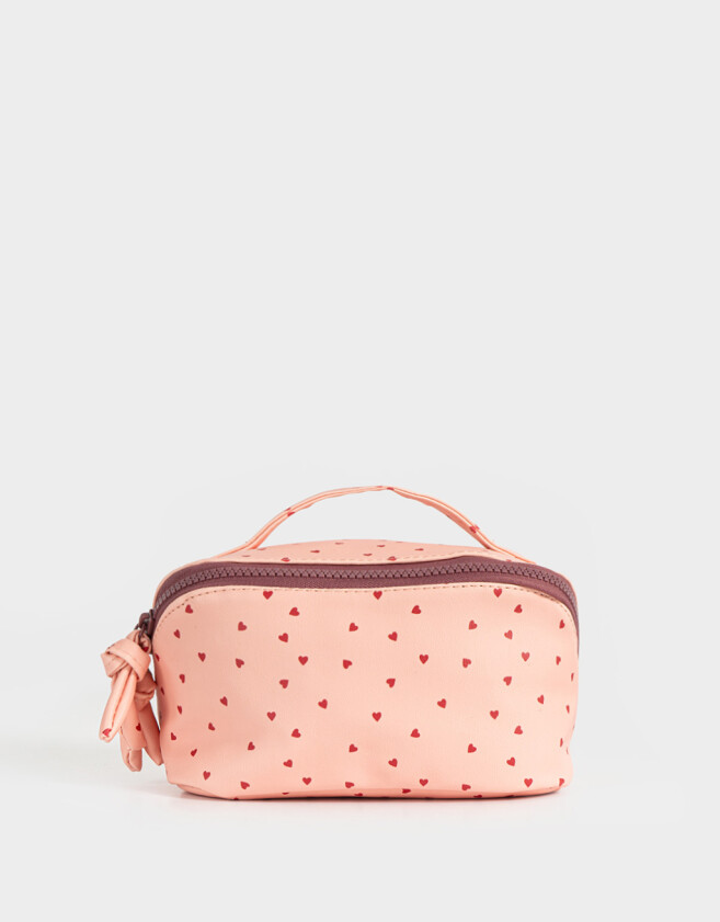 Porta Cosméticos Portacosméticos Corazones - Rosa Viejo