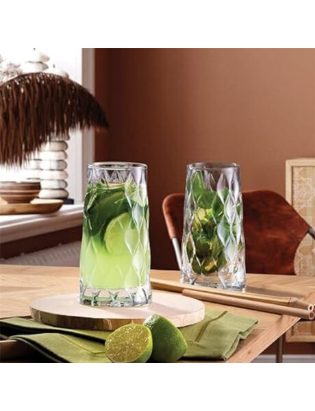 SET X4 VASO TRAGO LARGO LEAFY PASABAHCE SET X4 VASO TRAGO LARGO LEAFY PASABAHCE