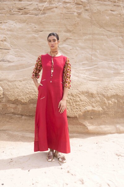 VESTIDO LANCA Bordeaux