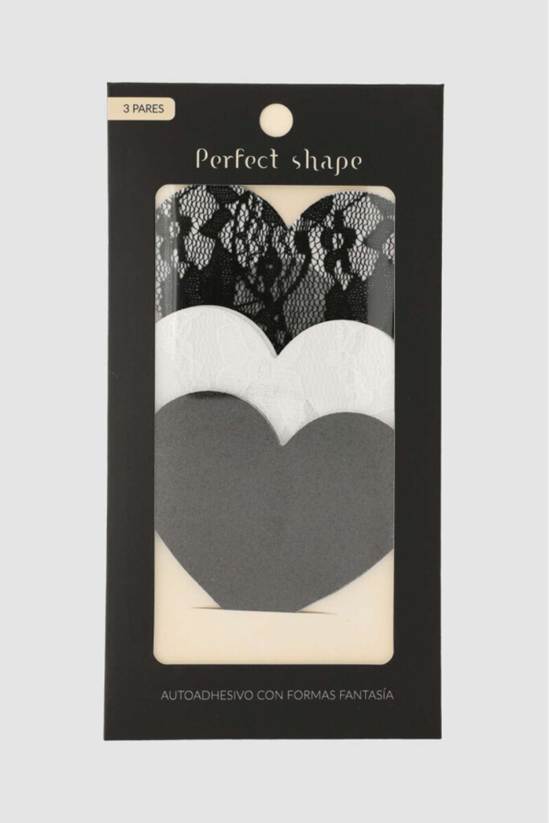 Cubre pezones fantasia 3 pares - Negro 