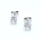 Caravanas en oro 18k blanco y brillantes Caravanas en oro 18k blanco y brillantes