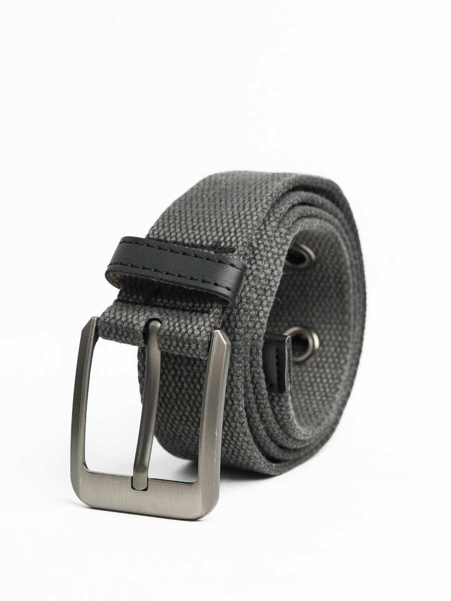 Cinturón de Lona Canvas Hebilla Metal 110 cm - Gris 