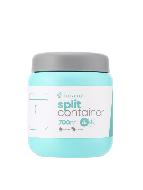 Contenedor Alimentos Tupper Split 700mL. Celeste