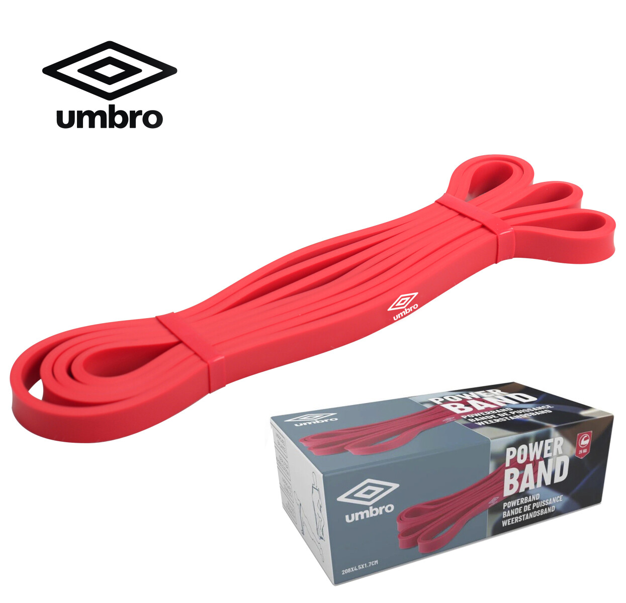 Banda Elastica Umbro Power Band Larga - Rojo 