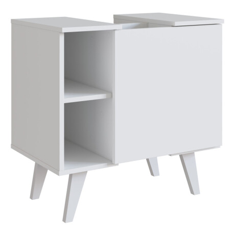 Mueble De Baño Para Bacha De Apoyo Gabinete Blanco