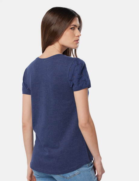 REMERA BRODERIE LISA Azul