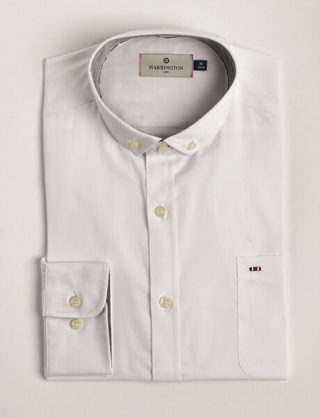 Camisa Clásica Sport Harrington Label Blanco