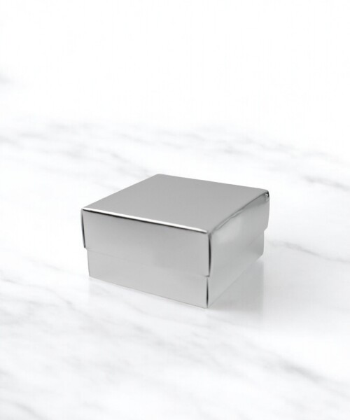 Caja Cuadrada 8x8x4,5 cm PLATA