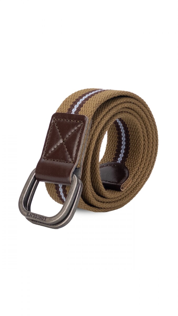 CINTO PAMPA - 110 CMS. KAKI C/ MARRON 