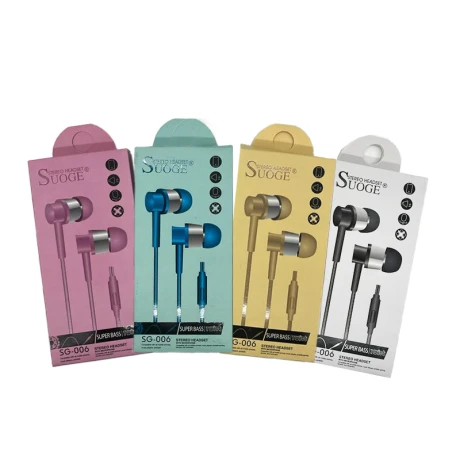 Auriculares SOUGE SG-006 con Micrófono en caja Auriculares SOUGE SG-006 con Micrófono en caja
