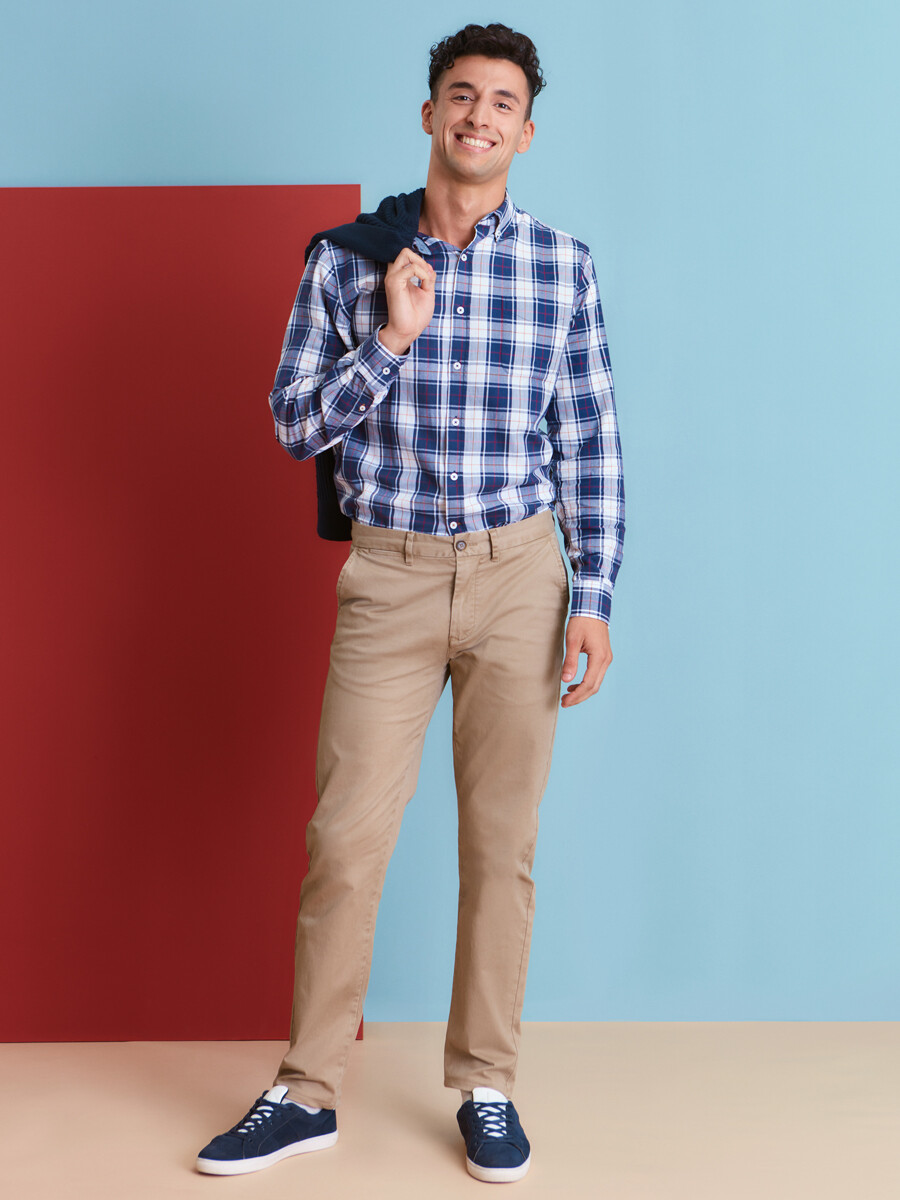 Pantalón chino - Beige 