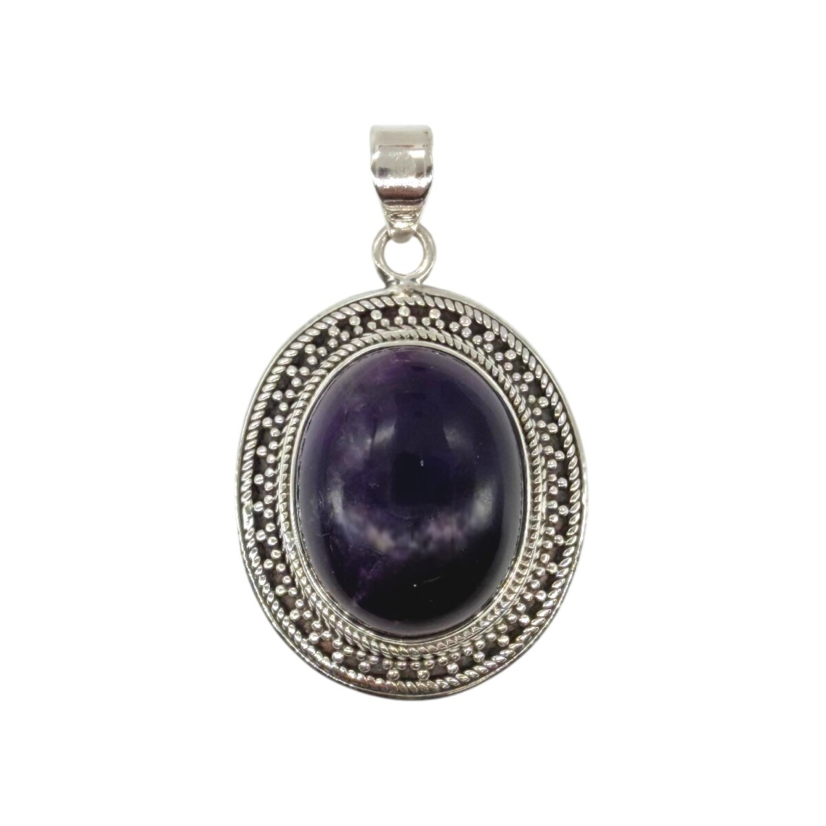 Dije Oval- Plata 925 - Amatista Imperial-CP4629 - conpiedra 