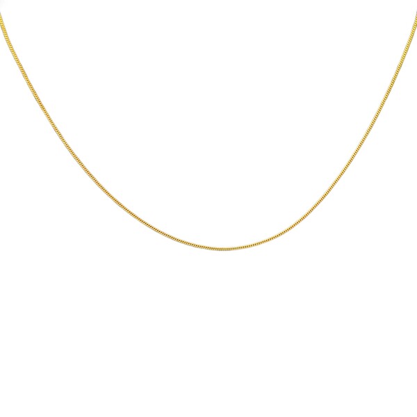 Cadena oro barbada fina-Oro bajo -Sin Piedra-CD8007 sinpiedra