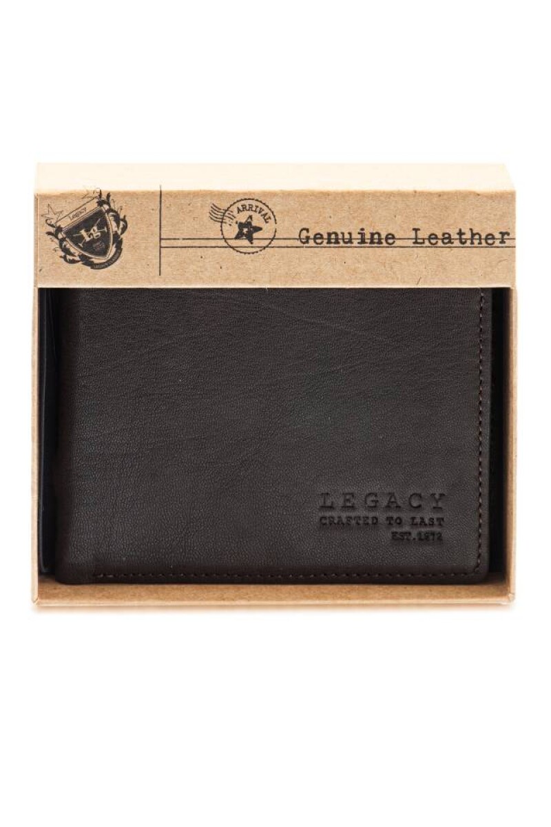 BILLETERA DE CUERO - Marron 