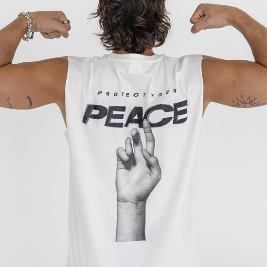 Musculosa Pulau Peace Blanco