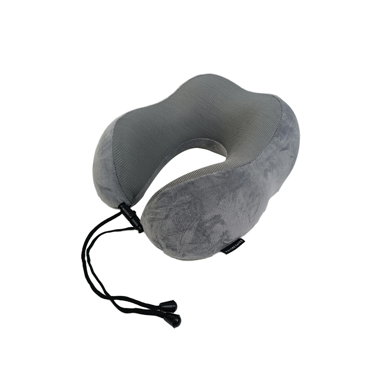 Almohada de viaje con memoria y funda - Gris 
