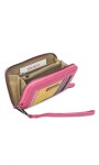 BILLETERA LORENZA TELAR RAYADO GRUESO C/FUCSIA